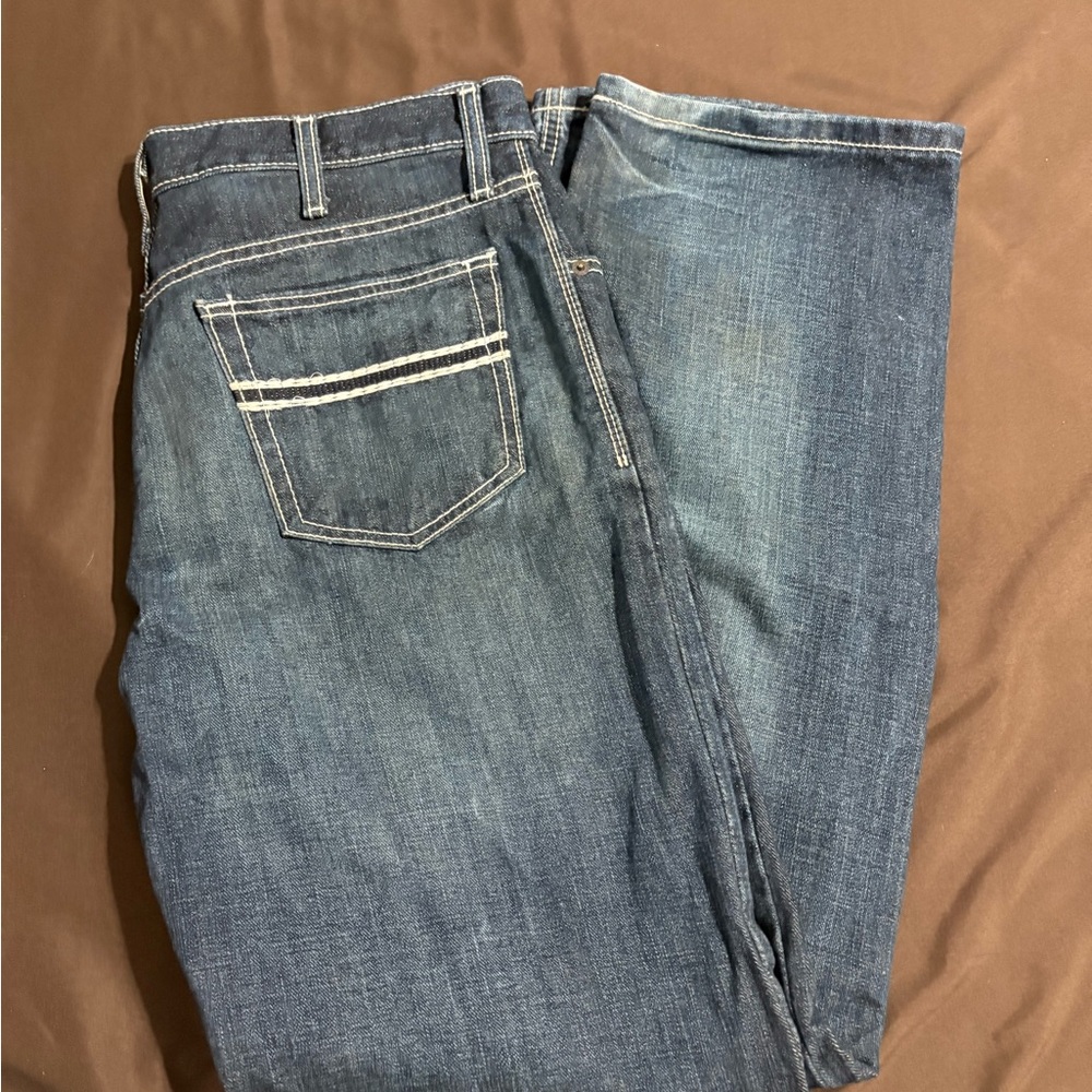 Cinch Men's Indigo Straight-Leg Jeans with Contrast Stitching
